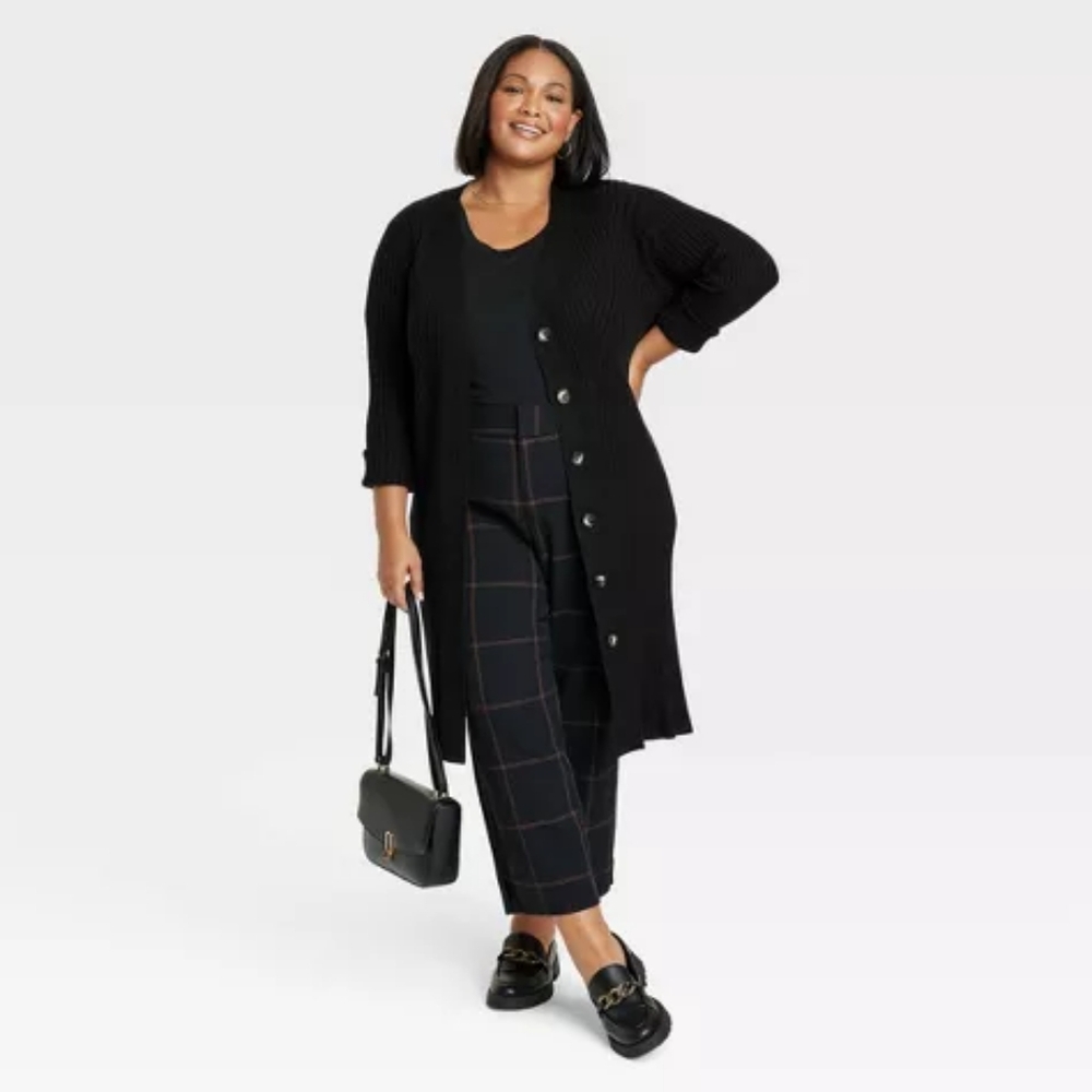 Women's Rib Duster Cardigan - Ava & Viv - Picture 3 of 5